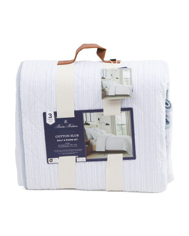 Slub Stripe Quilt Set | TJ Maxx