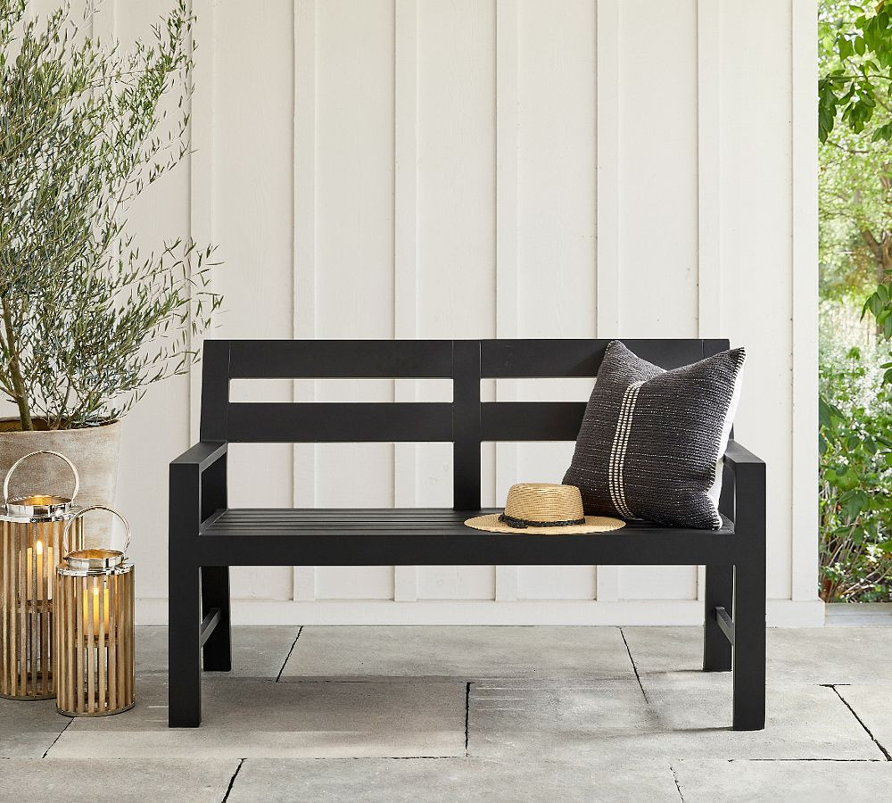 Malibu Metal Outdoor Porch Bench (54") | Pottery Barn (US)