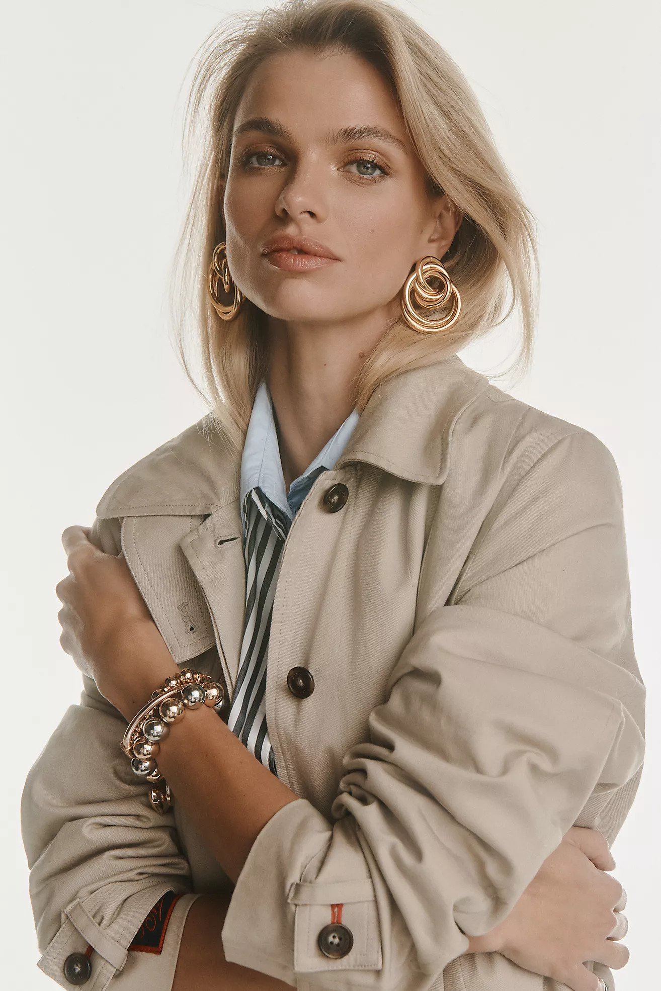 Damson Madder Sofia Pleated Trench Coat | Anthropologie (US)