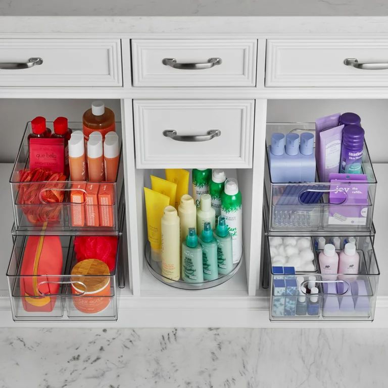 The Home Edit 17 Piece Bath Edit, Clear Plastic Modular Storage System | Walmart (US)