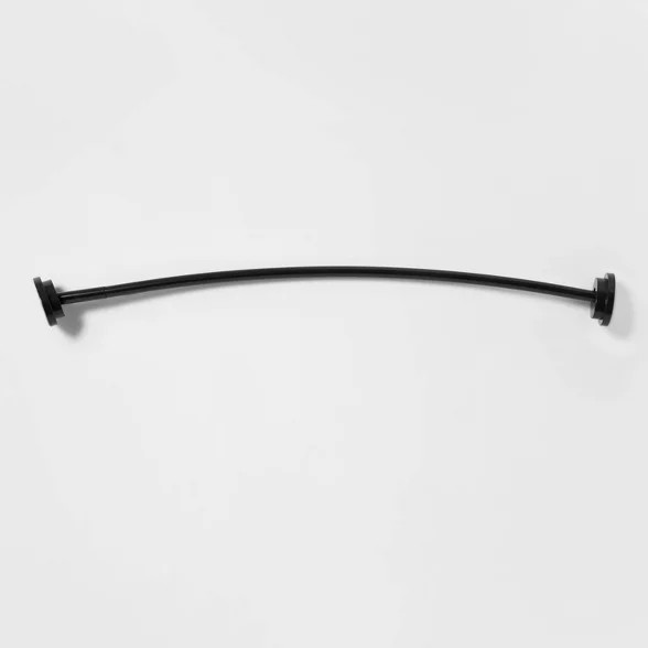 72" Dual Mount Curved Steel Shower Curtain Rod with Tiered End Cap - Made By Design™ | Target