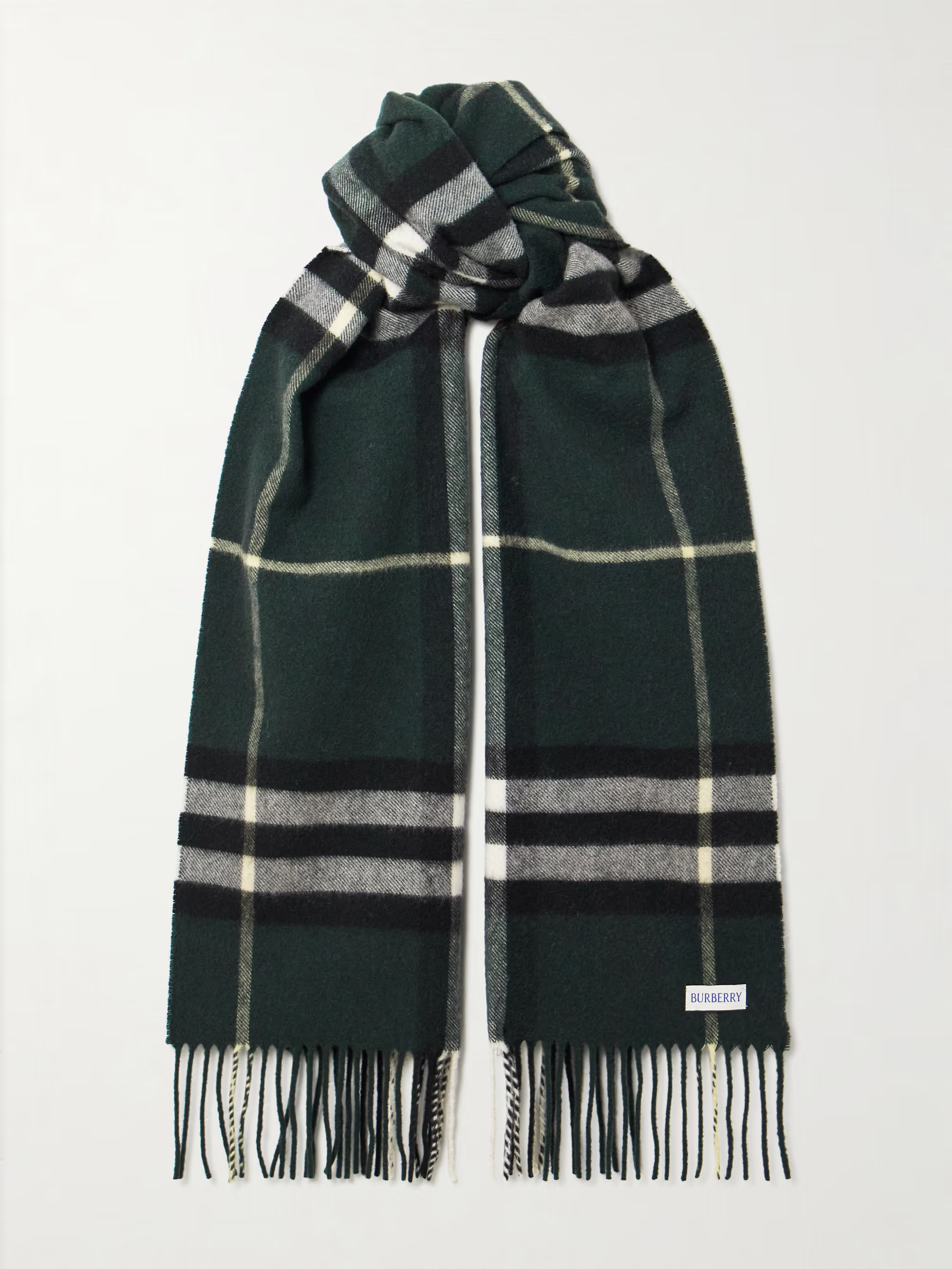 Fringed checked cashmere scarf | NET-A-PORTER (UK & EU)