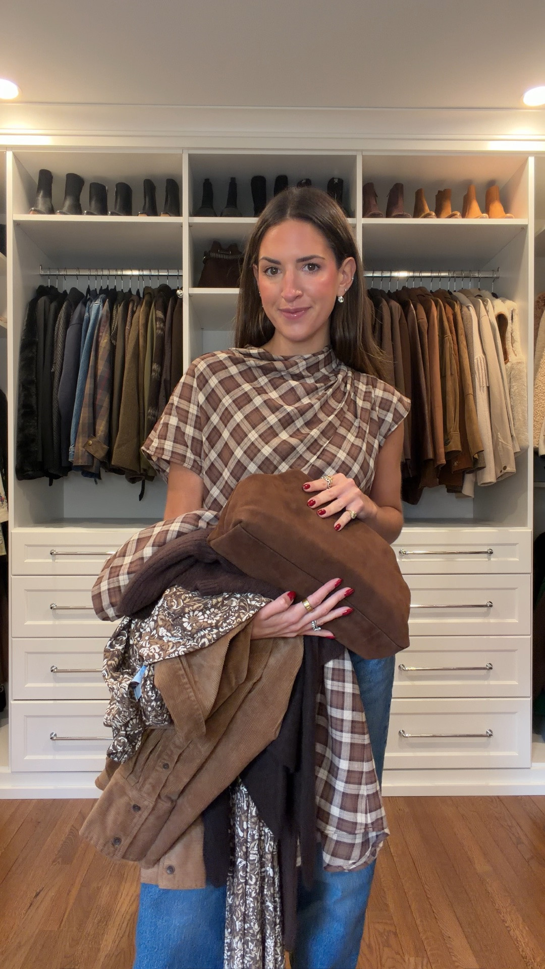 Plaid top - xsmall 
Sweater - xsmall 

Fall outfits 
Boots 
Jeans

#LTKgrwm #LTKootd