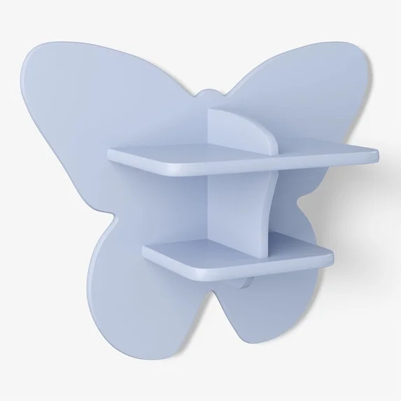 Mainstays Kids Butterfly Shaped Decorative Wall Shelf, Light Purple | Walmart (US)