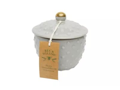 Bee & Willow™ Honey Almond Biscotti 11 oz. Hobnail Ceramic Candle | Bed Bath & Beyond | Bed Bath & Beyond