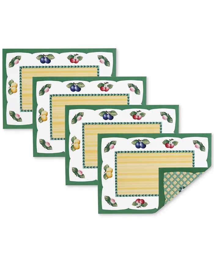 Villeroy & Boch French Garden 4-Pc. Reversible Placemat Set - Macy's | Macy's