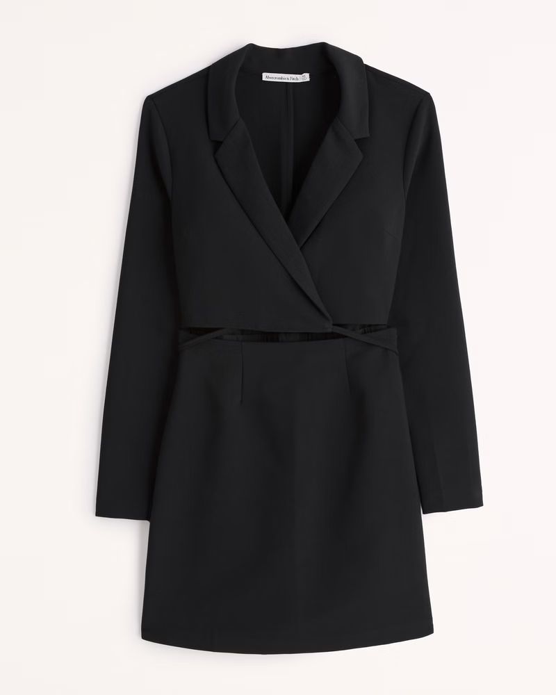 Wrap-Front Cutout Blazer Dress | Abercrombie & Fitch (US)