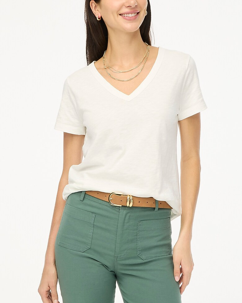 Short-sleeve V-neck girlfriend tee | J.Crew Factory
