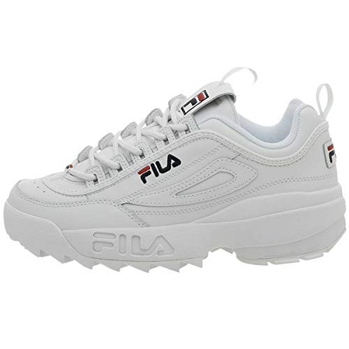 Fila Disruptor II (Little Kid/Big Kid) White/Peacoat/Virtual Red 7 Big Kid M | Amazon (US)