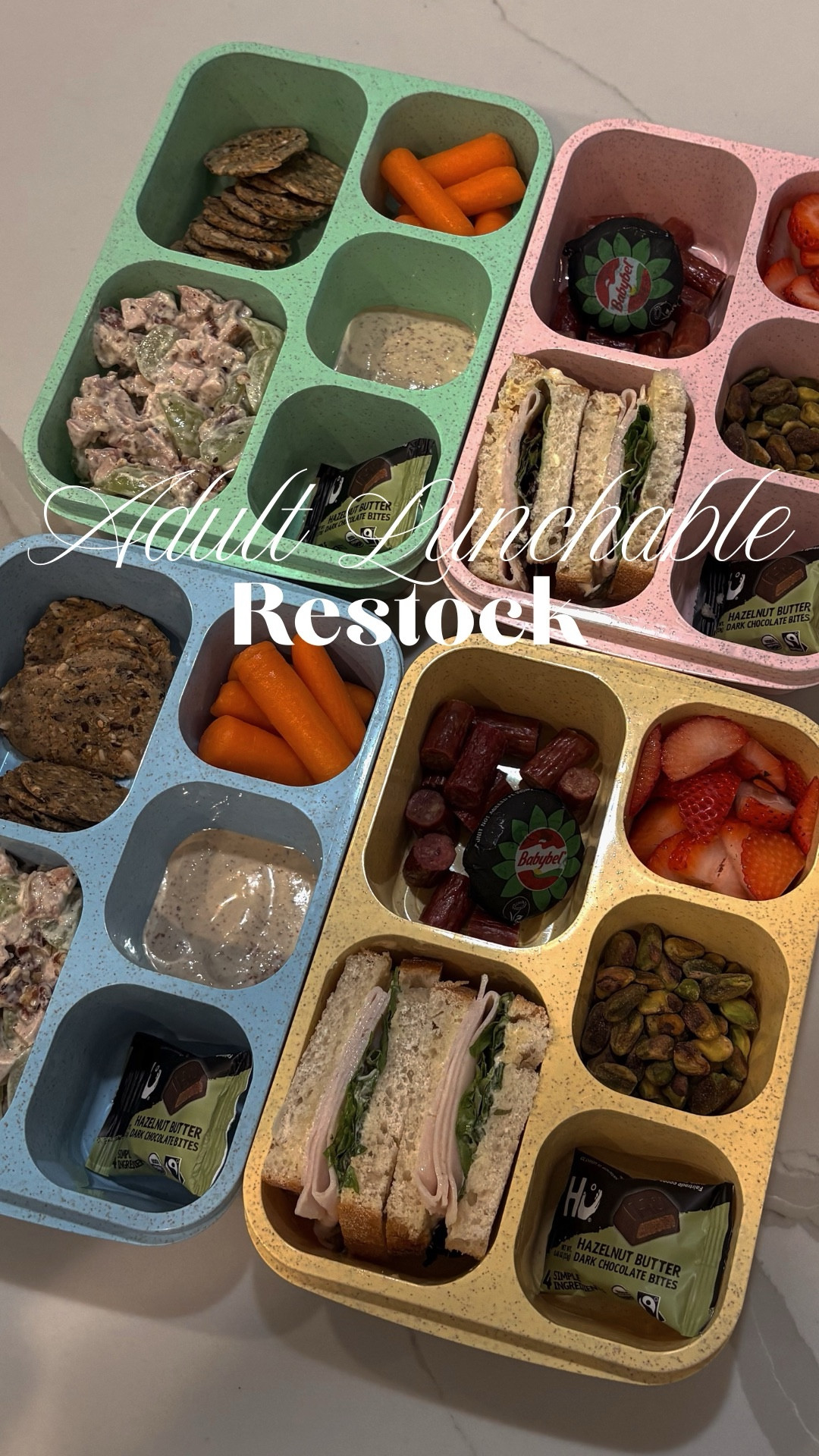 Adult lunchable restock- here are some of my essentials to make my adult lunchables!
I don’t know about you but I am
Always on the go and these are essential to just grab and go!!
#aultlunchable #lunchable #cuttingboard #lunchableboxes #huchocolate #grapecutter #strawberrycutter #amazon #amazonkitchen #amazonfinds #amazonhome #kitchenessentials


#LTKfoodie #LTKHome #LTKOver40