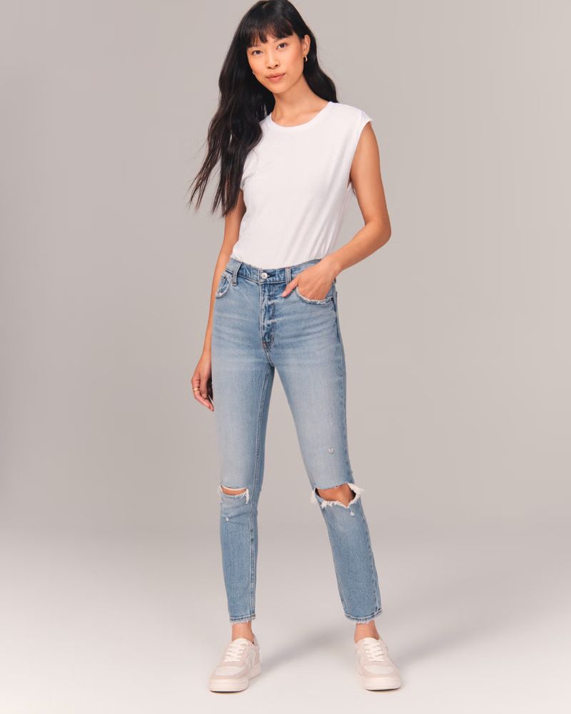 Women's High Rise Skinny Jeans | Women's Bottoms | Abercrombie.com | Abercrombie & Fitch (US)