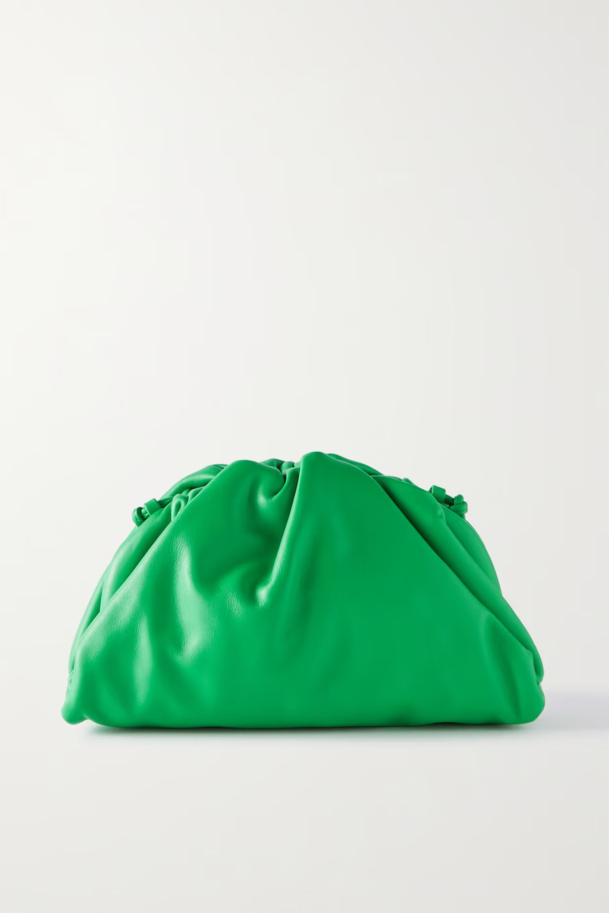 Bottega Veneta - The Pouch Mini Leather Clutch - Green | NET-A-PORTER (US)