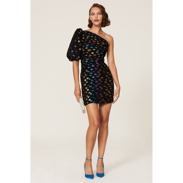 Shoshanna Ronnie Starry Night Dress black-multicolored-print | Rent the Runway