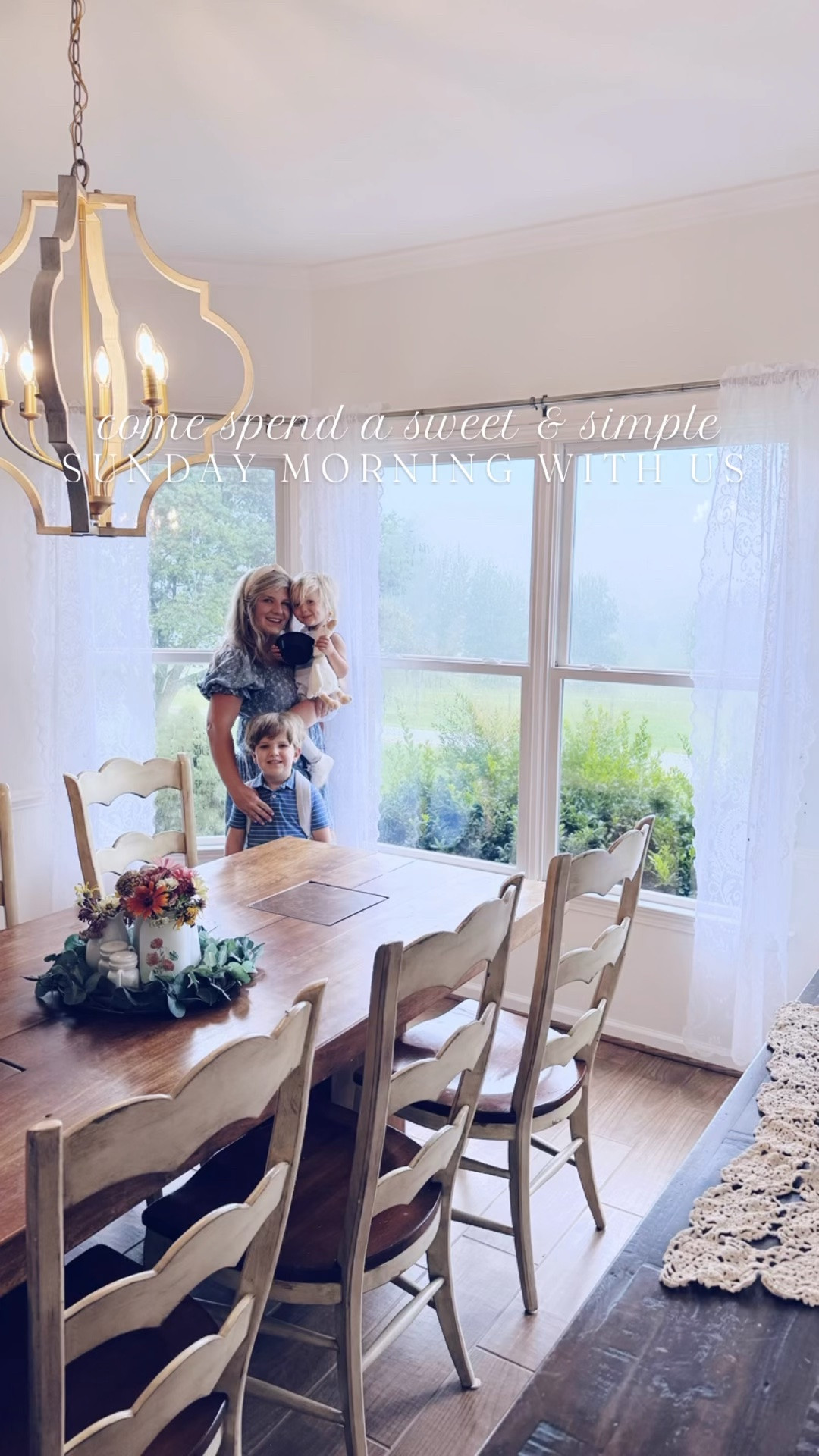 s u n d a y  s w e e t n e s s ☔️🧺💒💐🧺🏡💡🪑💭⛈️ #sundayvibes #sundayonthefarm #sundaylove #cozyfarmhouse #sundayfun 

Dreamiest rainy morning ☔️ backyard view 🌾 before we left for church 💒 and our farmhouse felt oh so cozy 🥰 this morning with the rainy fog 🌫️ outside the big kitchen windows 🪟 and with our new buffet and lace crochet… it just feels like “us” in there now and is my little sanctuary!!! 🕯️ There is nothing better than making a house a HOME !!! 🏡  And then look at what Judson made in Sunday school today!! 🌍 We love our church so much!! 🌟 And we always love a post-church @loweshomeimprovement run 🛒 around here !! 🛠️ And look at these beautiful flower 💐 baskets 🧺 that were on sale 🏷️ - yay!!! 🎉 

We sure do love a slow cozy Sunday 🕯️ here on the farm!!! ⛈️ It looks oh so cozy with all our new lights and warm lamps 💡 on on this rainy day, too 🤭 - gosh I love this farmhouse so!!! 🤍 Both babies 👶🏼 napping 💤 and mama got to hang up our new flowers 🌼 by the backyard porch swing 🧺 once the sun came back out - it’s been one happy lil’ Sunday indeed!!! ✨

Like I was telling a friend the other day… we spent the first 6 months here on the farm getting the backyard all prepped and just how we wanted it 🫶🏽 - with wes building 🛠️ the chicken coop 🐓, garden 🪴, porch swing 🌻 & swing set out in front of the barn 🪵, and playhouse/swingset 🛝… and now it truly is everything I dreamed of and more!! ✨ So now we’ve started focusing on little touches 🥰 **inside** the farmhouse and it truly is just so much fun 🤩 seeing all of our visions come to life!!! 🏡 And I love getting to bring y’all along on this little creative 🎨 page of mine!! 😍 Oh how I’ve dreamed 💭 of these days… and how we are HERE 🥹 on our dream farm sweet farm!! Thank you, Lord, for the “immeasurably more” 💫 you had in store for our family all along!!! 🌻🌾