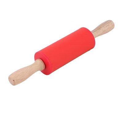 Unique Bargains Lightweight Smooth Surface Comfortable Rolling Pin 4" Red 1 Pc | Target