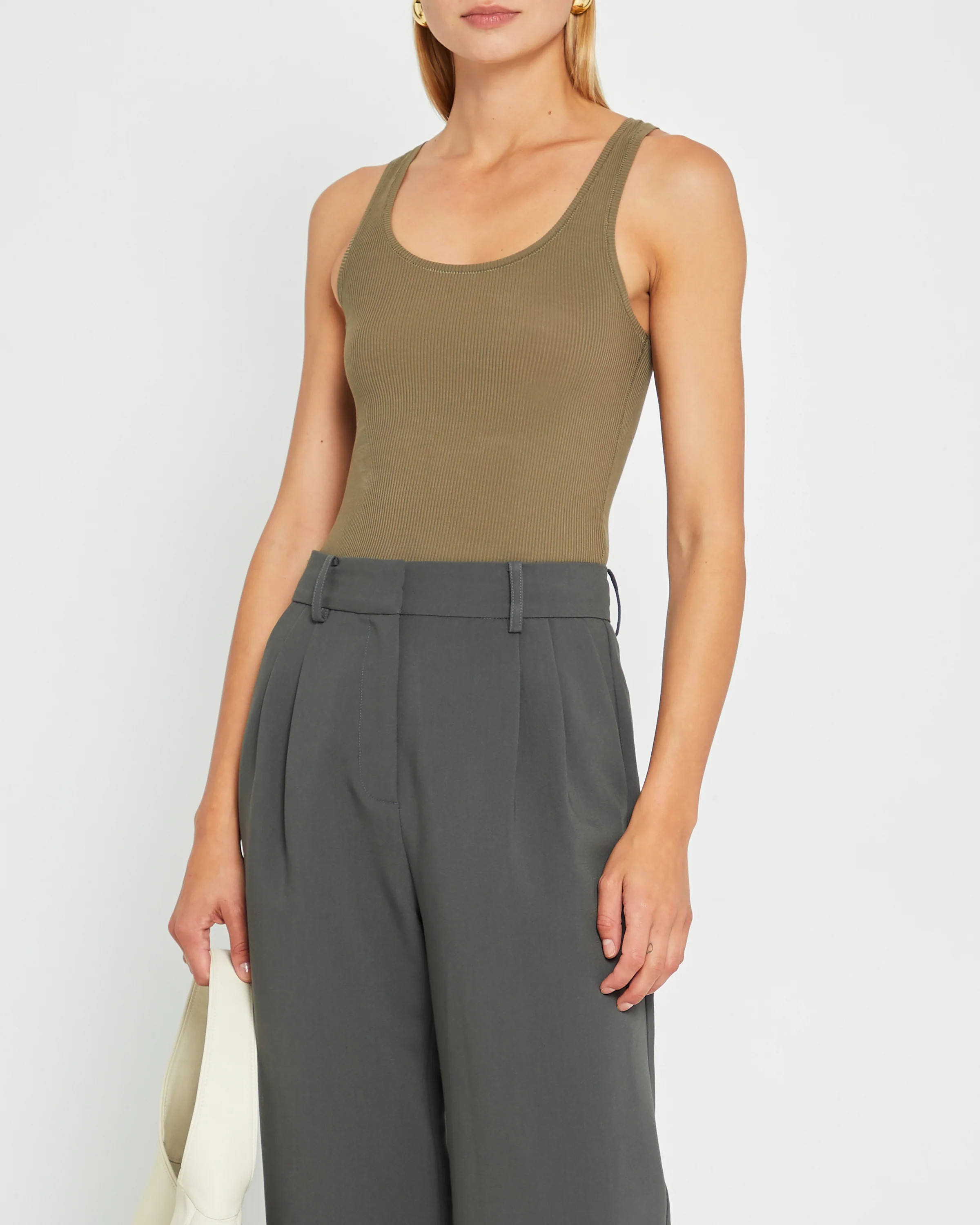 Soft Lounge Tank - ARMY GREEN / L | Few Moda
