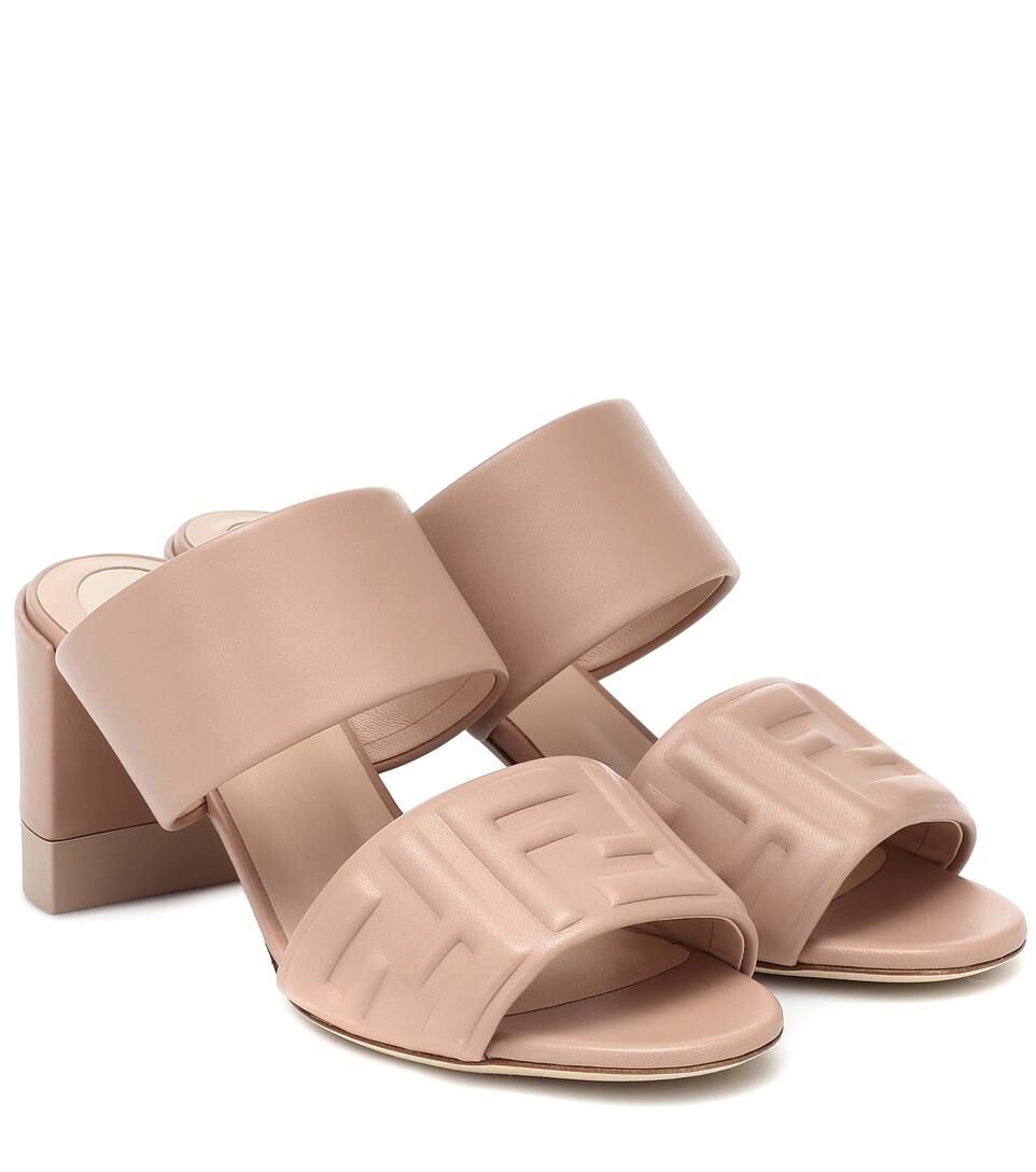 FF embossed leather sandals | Mytheresa (US/CA)