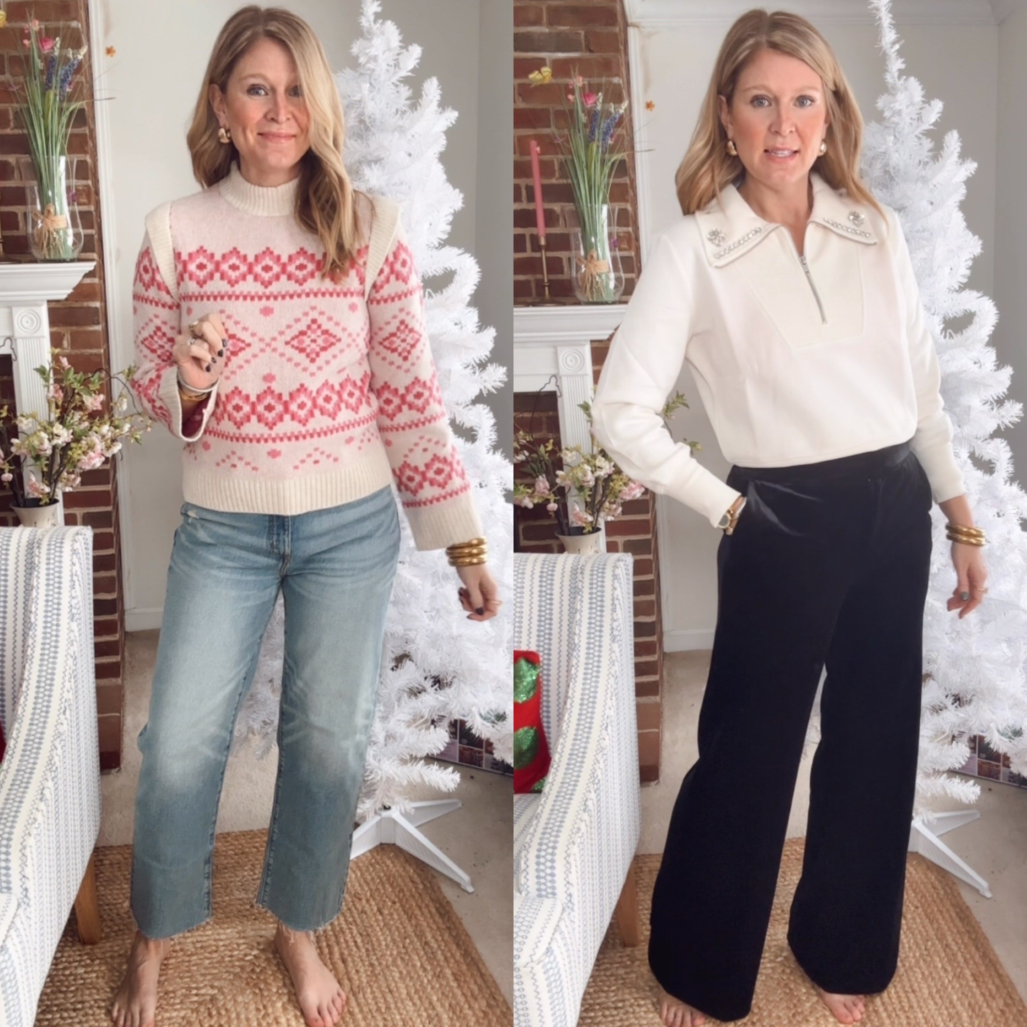 The cutest lost try on and it’s all 40% off! In a size M in everything, a 6Tall in the trousers and a 6 in the jeans. I did a S in the coat but think I could’ve stuck to a M. 