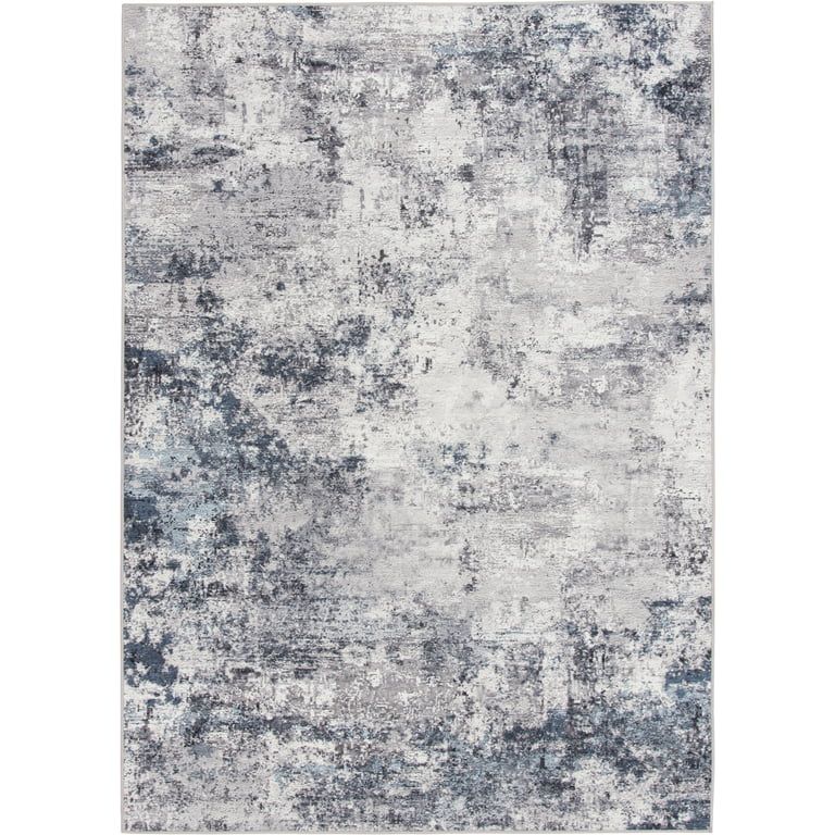 Better Homes and Gardens Abstract Machine Washable Area Rug, Navy, 5'x7' | Walmart (US)