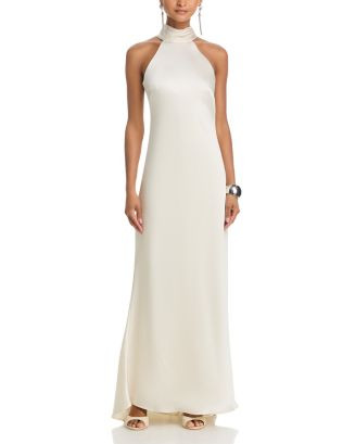 AQUA Sleeveless Satin Gown - Exclusive | Bloomingdale's Women | Bloomingdale's (US)