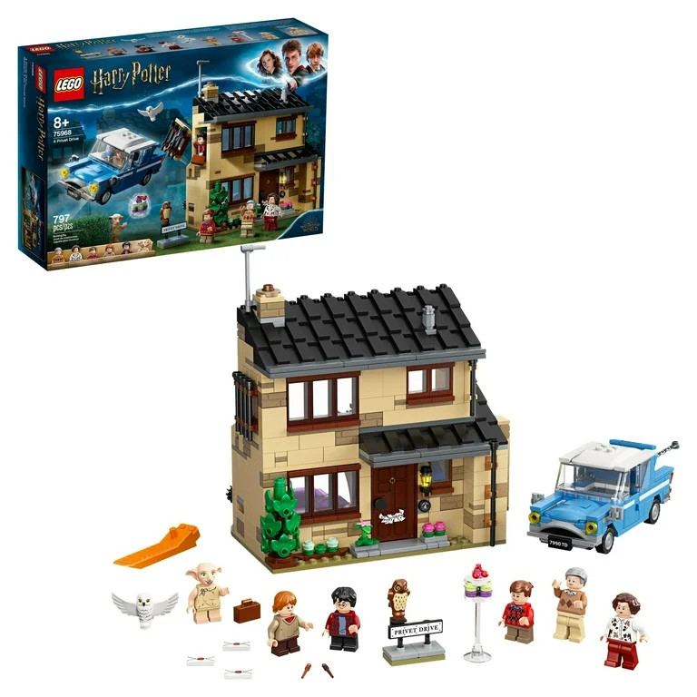 LEGO Harry Potter 4 Privet Drive 75968 House and Ford Anglia Flying Car Toy, Wizarding World Gift... | Walmart (US)