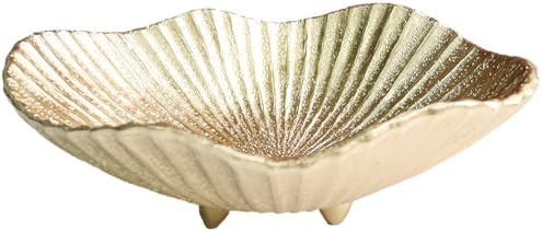 Large Decorative Bowl decor, Scalloped Pedestal Bowls,Modern Home Decor,Ruffle Decor,Stylish Key ... | Amazon (US)