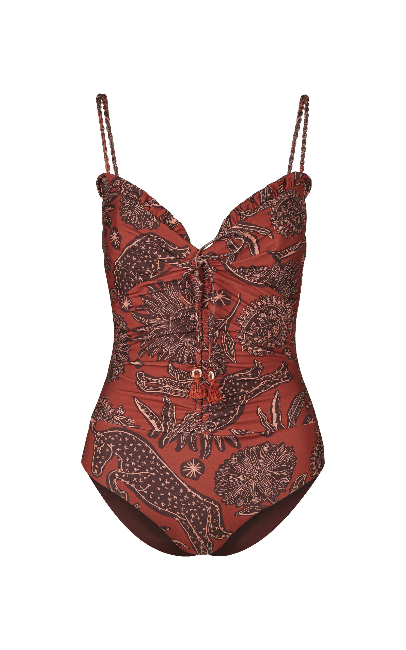 Before Sunshine Ruched Printed One-Piece Swimsuit | Moda Operandi (Global)
