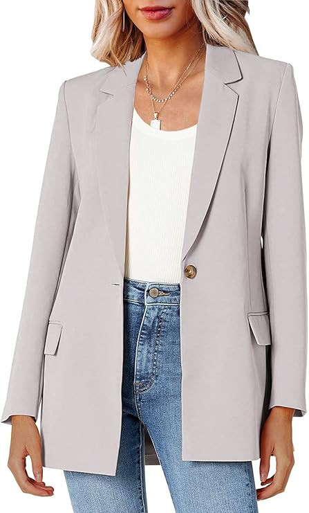 Womens Oversized Casual Blazers Open Front Long Sleeve Work Office Jackets Blazer | Amazon (US)