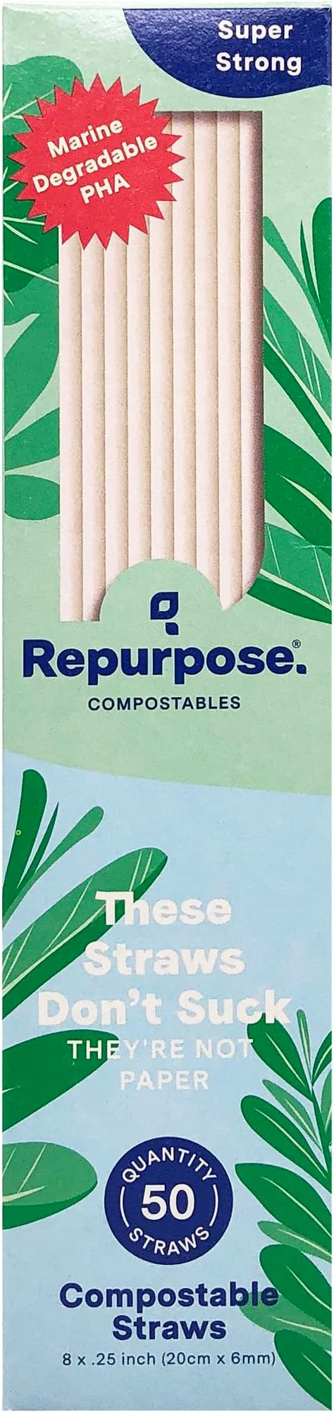 Repurpose 100% Compostable Plant Based Straws | BPA Free | Eco Friendly Straws | 50 Party Straws | Amazon (US)