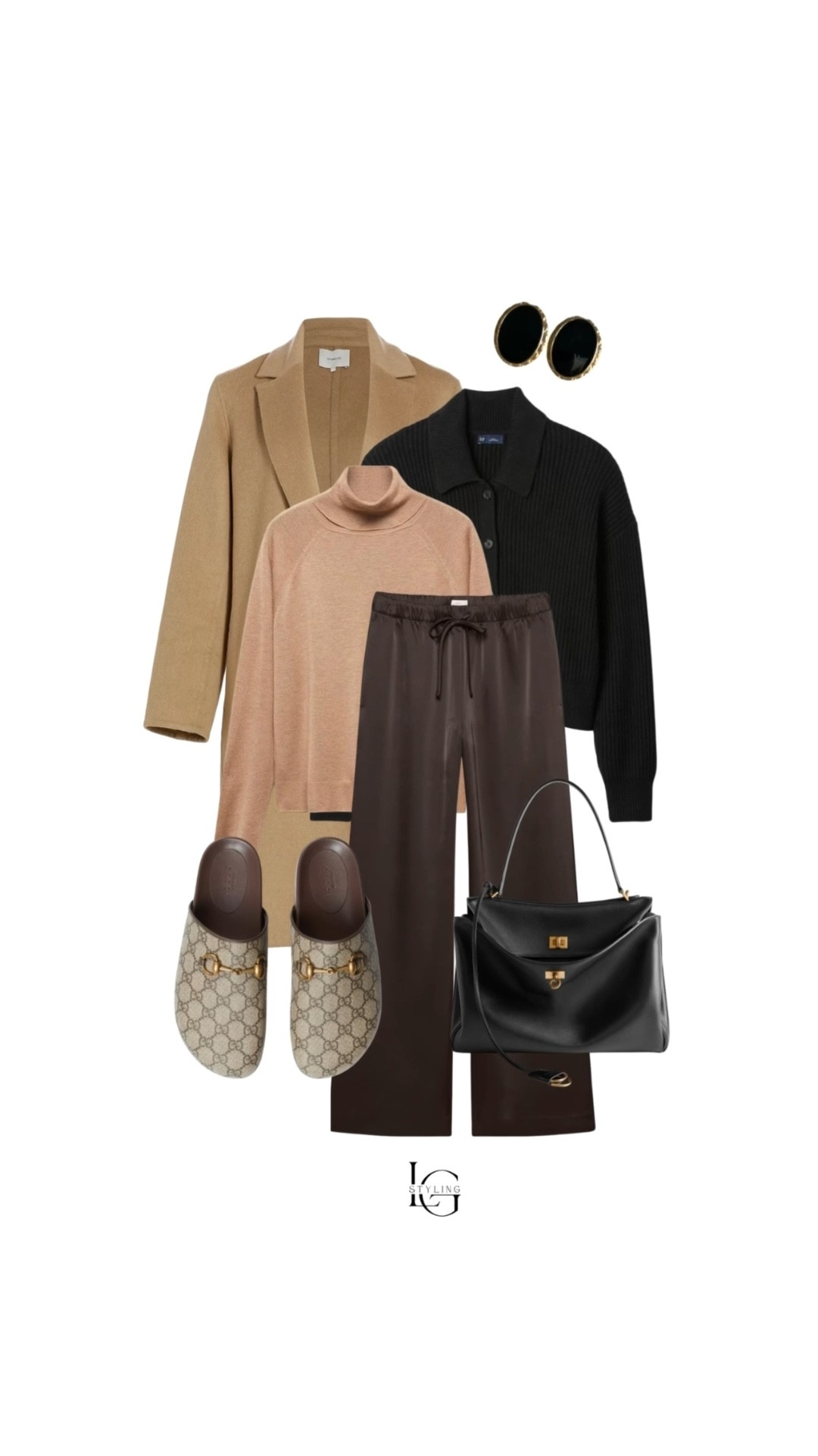 A neutral, elevated lounge-to-street look I’ll be wearing on repeat. Soft mocha trousers paired with a camel knit and layered under a tailored coat for that effortless polish. Added a chunky black cardigan for dimension and finished with classic loafers + a structured black bag. Quiet luxury in the easiest way. 🤎🖤

Shop the look:
• Camel coat
• Ribbed black cardigan
• Soft turtleneck sweater
• Mocha pull-on trousers
• Gucci slides
• Black top-handle bag
• Minimalist black + gold earrings

#LTKStyle #LTKFall #LTKOutfit #NeutralsEdit #QuietLuxuryStyle #FallWardrobe #EverydayStyle #CasualChic #OOTD #FallFashionFinds #LGStyling


#LTKgrwm #LTKootd #LTKSeasonal