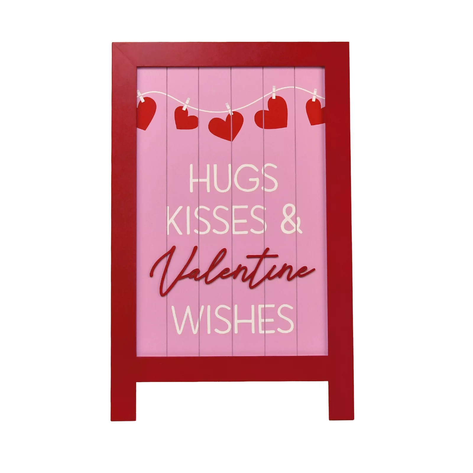 Hugs, Kisses & Valentine's Wishes Easel Floor Decor, Multi | Kohl's