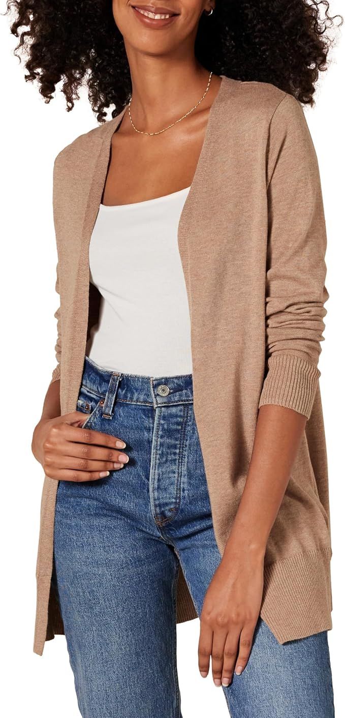 Amazon Essentials Women's Lightweight Open-Front Cardigan Sweater (Available in Plus Size) | Amazon (US)