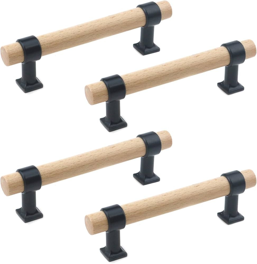 T Tulead 3.78-Inch Hole to Hole Drawer Pull Handles Cabinet Wardrobe Pulls Wood Furniture Handle ... | Amazon (US)