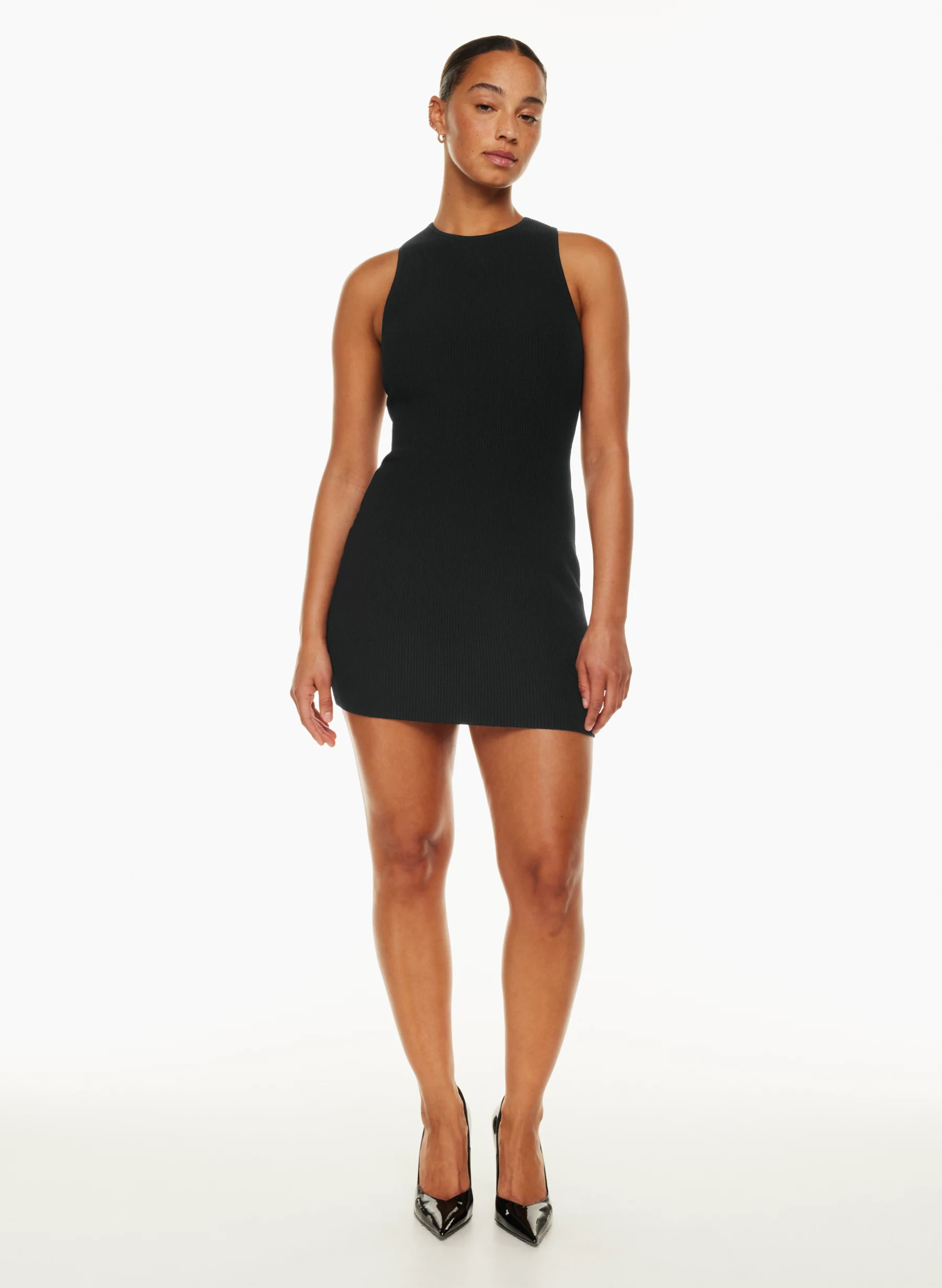 SCULPT KNIT RACER MINI DRESS | Aritzia