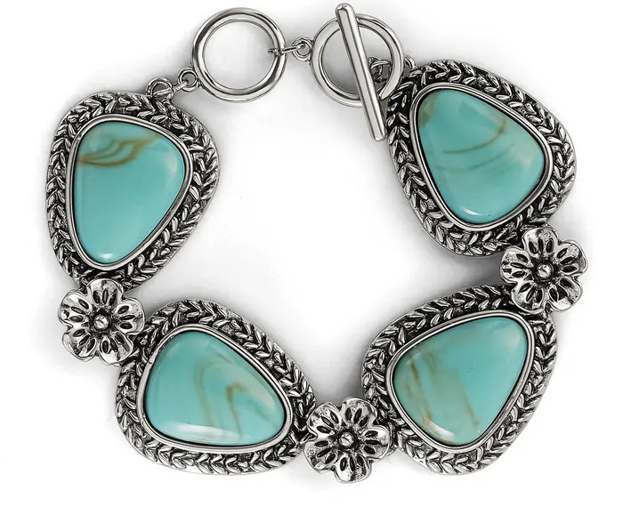 Turquoise Gemstone Flower Bracelet | Nordstrom