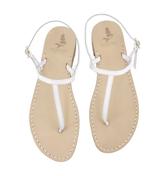 White Leather Capri Sandals  Flat Sandals  Handmade in Italy | Etsy | Etsy (US)