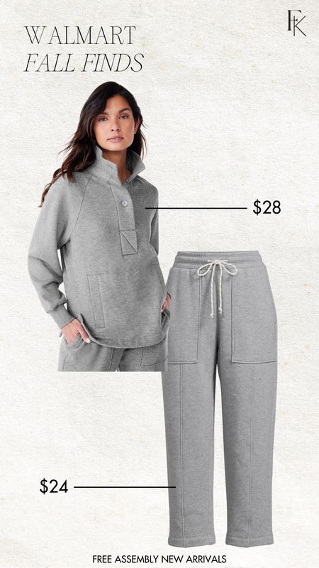 Majorly crushing on this sweat set that Walmart just released — the gray is almost fully stocked! Such a good staple this fall/winter 🙌🏼🙌🏼

Walmart finds, Walmart faves, Walmart must haves, Walmart sweats, free assembly line, Walmart new arrivals, women’s fall fashion, fall clothing 

#LTKFind #LTKSeasonal #LTKunder50