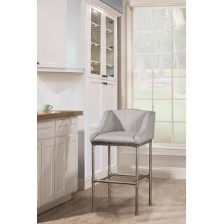 Hillsdale Furniture Dillion Non-Swivel Textured Silver Bar Stool - Bar height | Bed Bath & Beyond