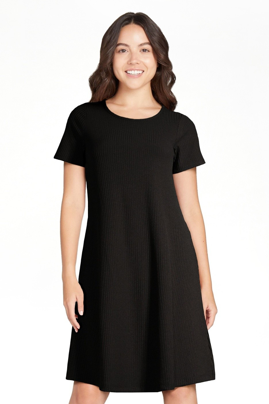 Free Assembly Crew Neck Short Sleeve A-line Dress (Women's), 1 Count, 1 Pack - Walmart.com | Walmart (US)