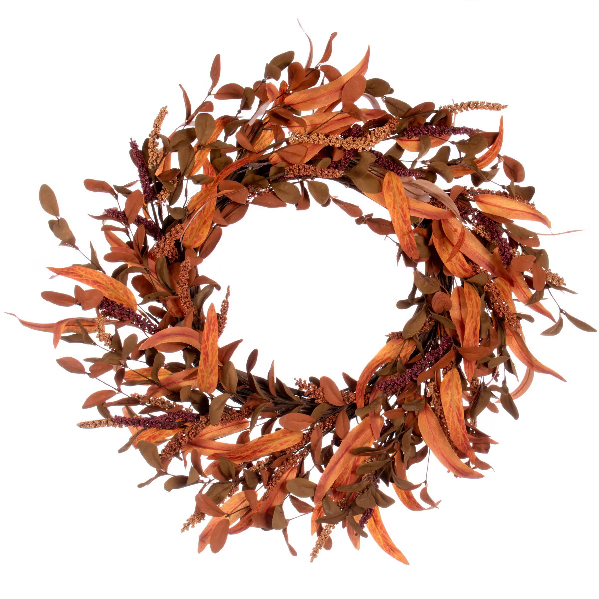 Vickerman 22" Artificial Autumn Berry and Foliage Wreath | Target