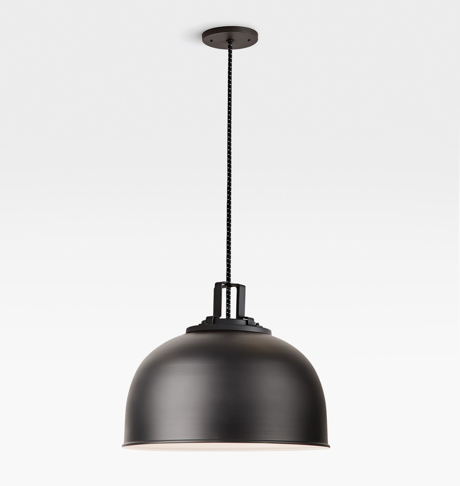 Butte 18" Dome Oil-Rubbed Bronze Pendant | Rejuvenation
