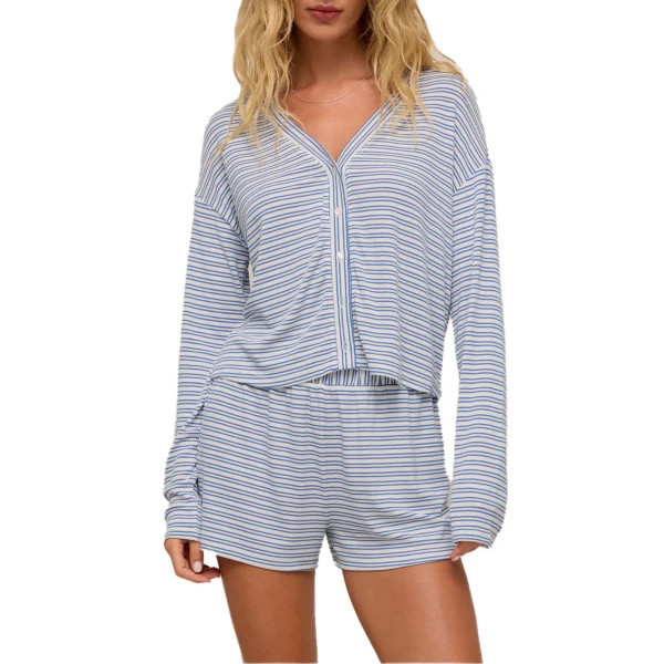 Women's Z Supply Mara Stripe Modal Pajama Top Medium Vanilla Ice | Scheels