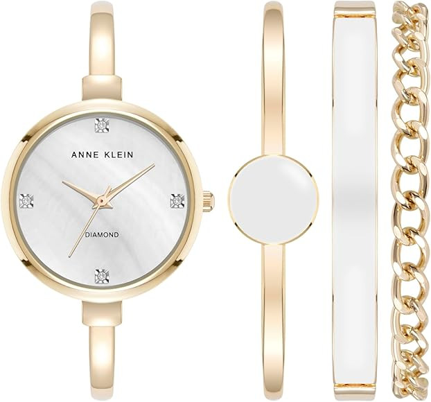 Anne Klein Women's Bangle Watch and Bracelet Set | Amazon (US)