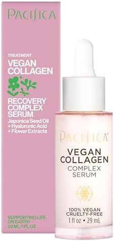Pacifica Vegan Collagen Complex Face Serum Anti Aging Hydrating Serum w/Hyaluronic Acid for Plump... | Amazon (US)