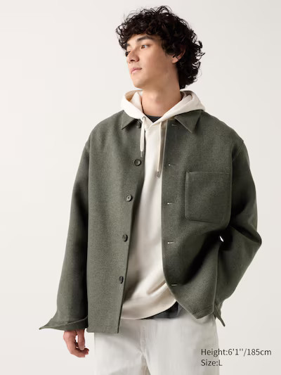 Double Face Shirt Jacket | UNIQLO (US)
