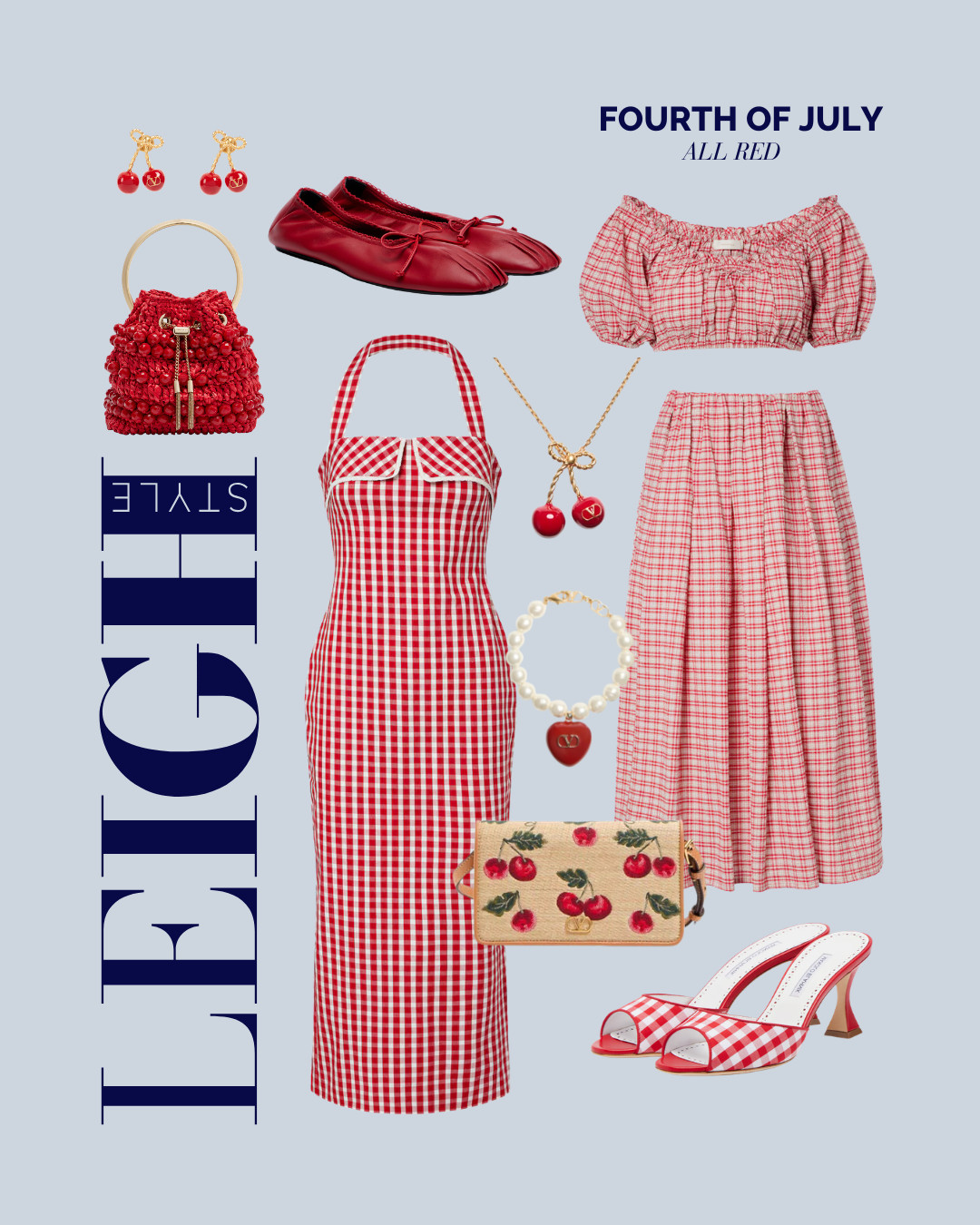 All red for the Fourth of July. 🍒❤️

#FourthOfJuly #4thOfJulyOutfit #RedAesthetic #SummerStyle #CherryAesthetic #GinghamStyle 

 #LTKootd #LTKBeauty