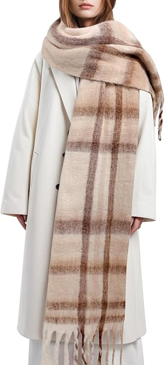 Passionbility Women's Winter Scarfs, Mohair Vintage Scarf for Women and Men, Large Chunky Scarf C... | Amazon (US)