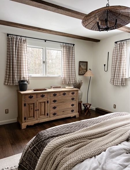 Our cozy cabin bedroom - the dresser is an antique piece we refinished but I linked some similar options! 

#LTKhome