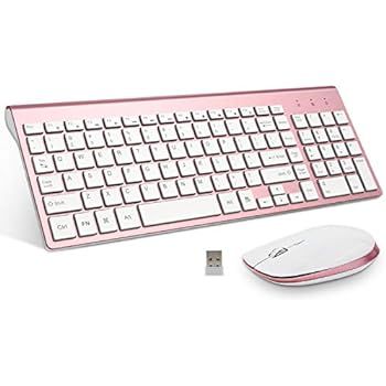 FENIFOX Wireless Keyboard and Mouse Combo,Full Size Quiet US Layout Slim Travel Compact Compatibl... | Amazon (US)