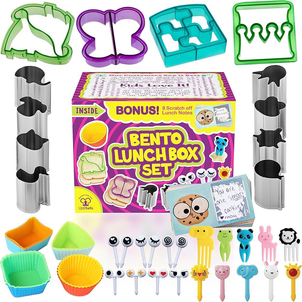 Complete Bento Lunch Box Supplies and Accessories For Kids - Sandwich Cutter and Bread Crust Shap... | Amazon (US)